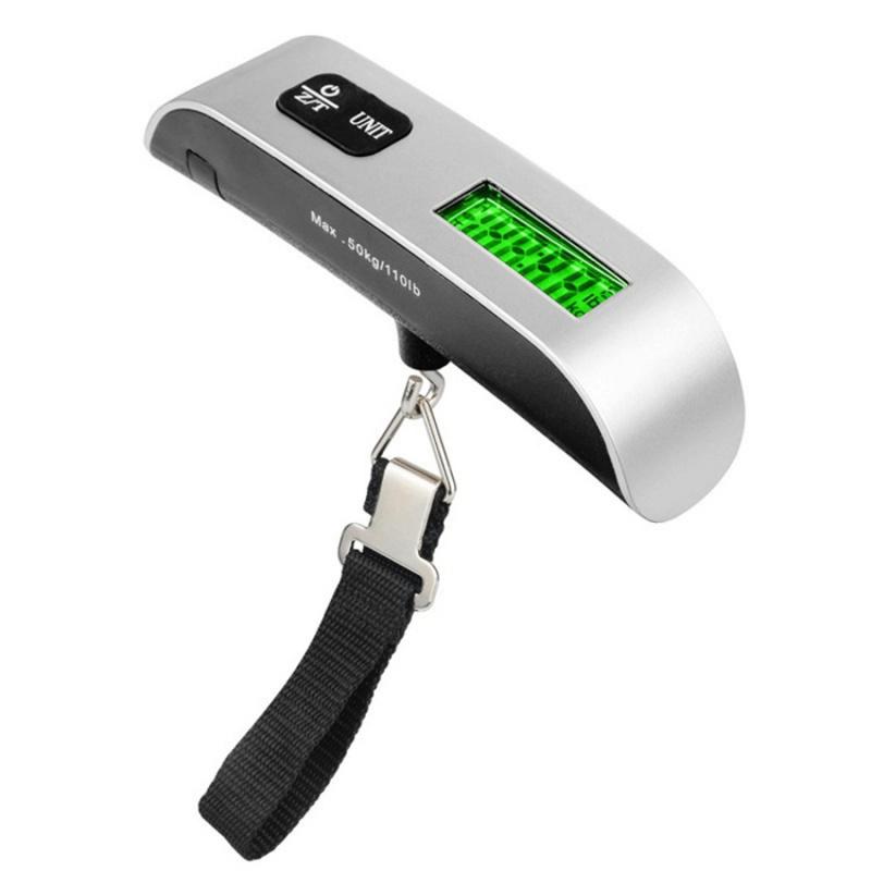 Portable Luggage Scale with LCD Display, 50kg / 10g, Electronic Hanging Scale