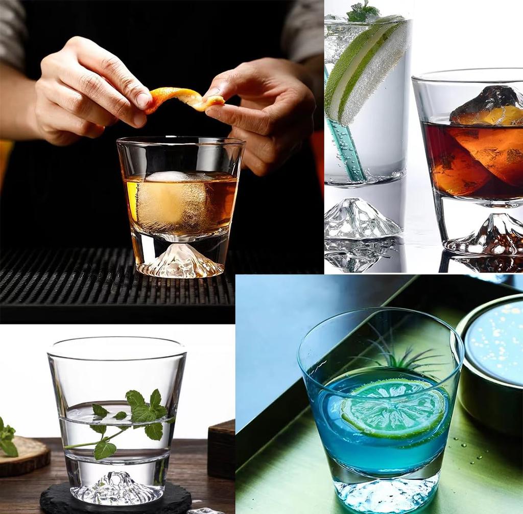 Стеклянная чашка Batone Fuji 270 мл Sakura Kiriko Rocks, набор из пары стеклянных бокалов, роскошный ручной работы из павловнии, стильный бокал для сакэ, пива, виски, праздничный