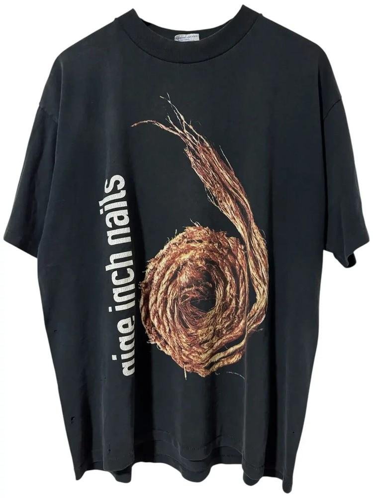 Винтажная футболка Nine Inch Nails Further Down The Spiral, перепечатка 1995 года, AN49873, унисекс