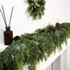 Christmas Cedar Garland Artificial Winter Pine Garland for Mantle Holiday Atmosphere Props Party Decor for Front Door Fireplace
