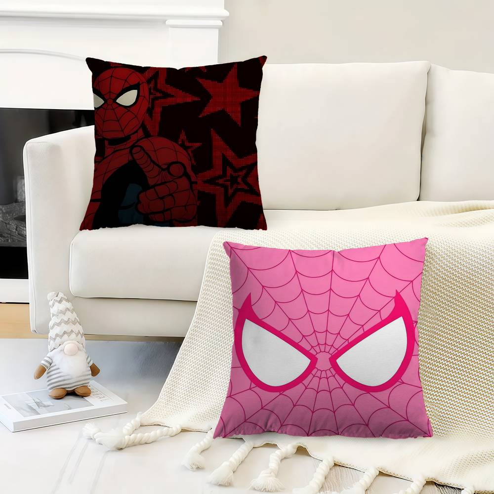 Funny Cool Cute SSpider Man Pillow Covers Cartoon Sofa Decorative Home Doublesided Printing Short Plush Cute Cushion Cover