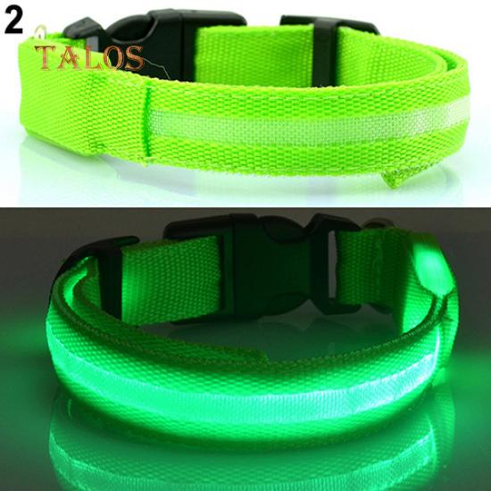 Puppy Dog Cat Night Safety Flashing Luminous LED Light Adjustable Water Resistant Pet Collar