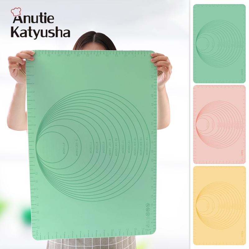 Очень большой силиконовый коврик для выпечки, антипригарный утолщенный коврик для раскатывания теста, кондитерский коврик для замеса, кондитерский торт, кухонные гаджеты