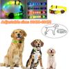 New Adjustable Led Glowing Pet Dog Collar PVC Waterproof  Anti Dirty Easy To Clean for Big Small Dogs Puppy Cat Luminous Collar