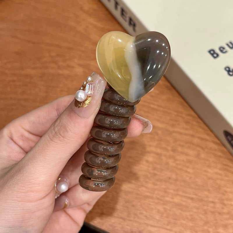 Эластичные резинки для волос для женщин и девочек, однотонные резинки для волос, спиральная катушка, резинка, хвостики, веревка для головы, аксессуары для волос