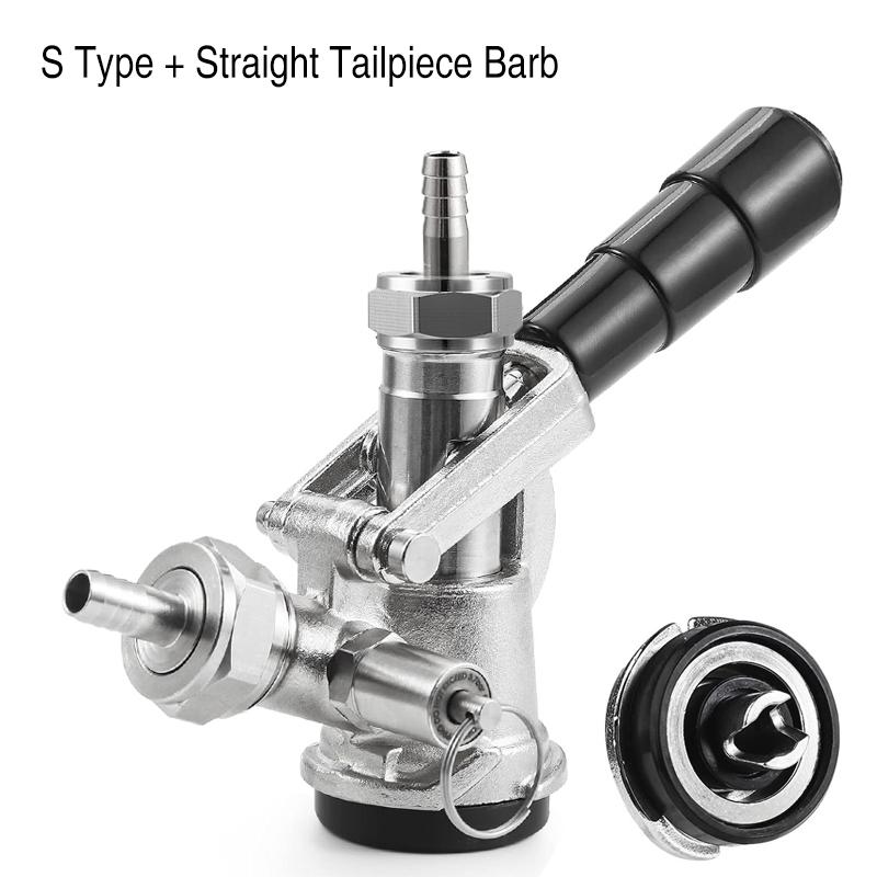 ELECQUEEN Professional Commercial Sankey Keg Couplers,"D" System/"S" System Brewing Keg Tap Coupler Beer Dispenser Bottling Head
