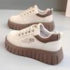 Little White Shoes Spring/Summer Women's Casual Versatile Thick Sole Elevated Women's Shoes Student Shoes