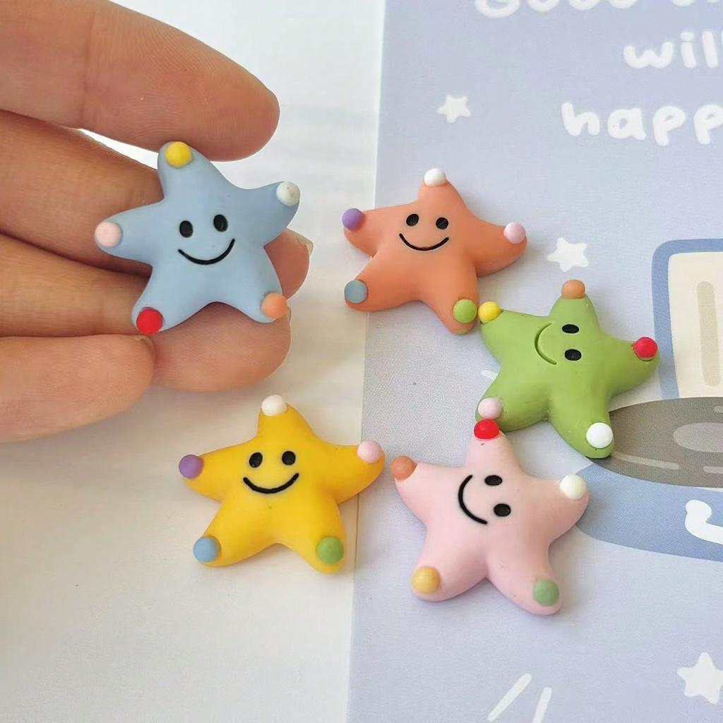 5 шт. Симпатичные и красочные магниты на холодильник в форме звезды - Элегантный дизайн - Совместимость с различными магнитными поверхностями