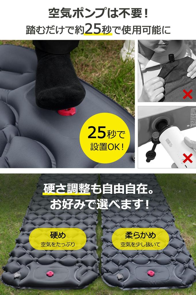 Воздушный коврик для кемпинга, НОВЫЙ, надувается в 25 10 см, подушка R, подходит для сна в условиях стихийных бедствий, удобного сна в палатке для кемпинга в горах