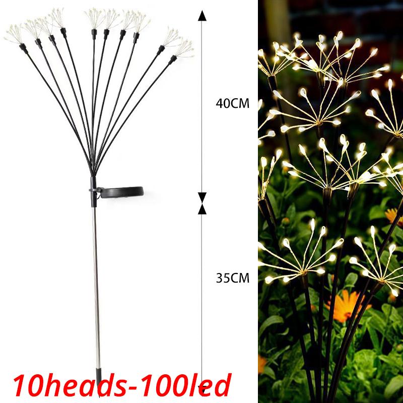 Solar LED Small Firework Fairy Light Outdoor Garden Lawn Light Waterproof for Pathway Yard Patio Landscape Decor Lighting