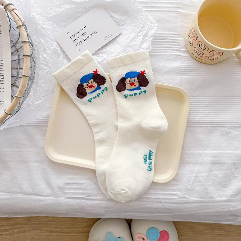 Милые носки женские с мультяшным принтом японская мода для девочек Kawaii носки корейская мода уличная одежда Harajuku хлопковые длинные носки