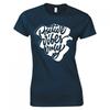 Funny Positive Vibes Only Skinny Fit Tshirt