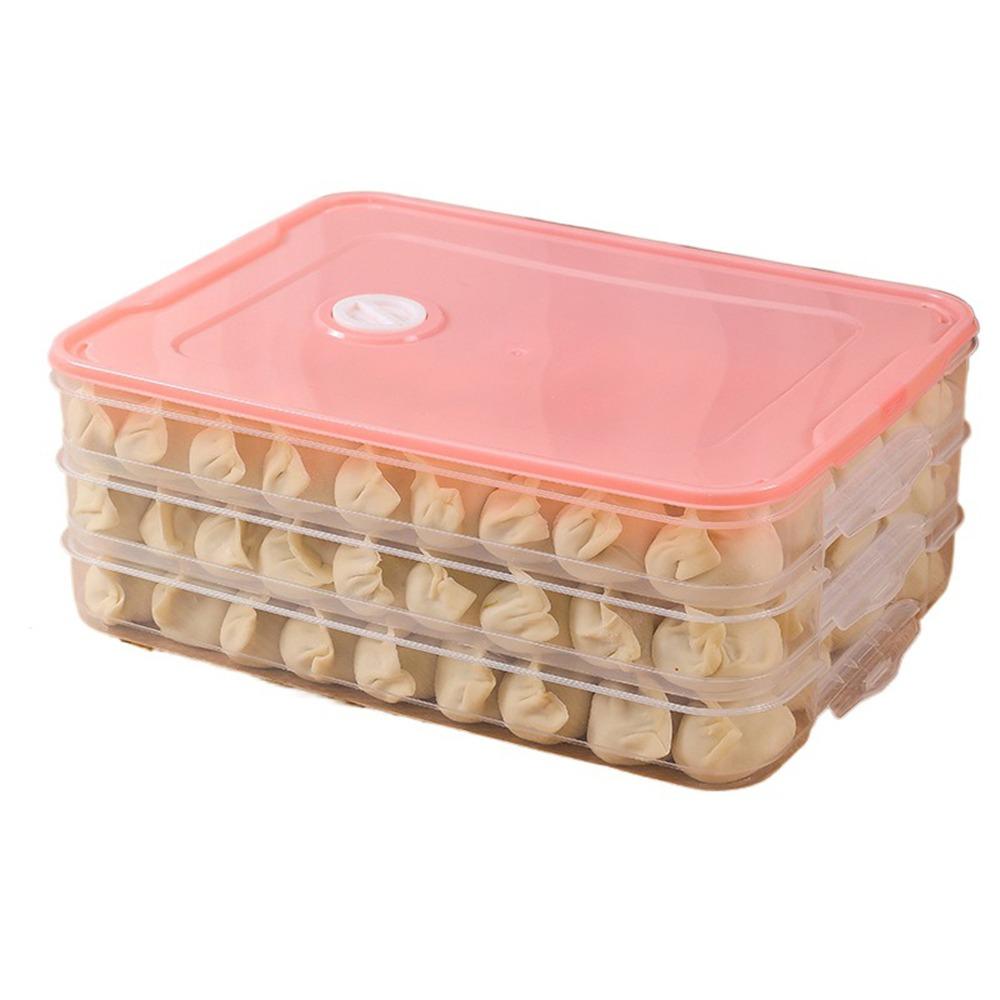 Transparent Dumpling Box Multi-Layer Food Freezer Storage Box Food Egg Frozen Box Refrigerator