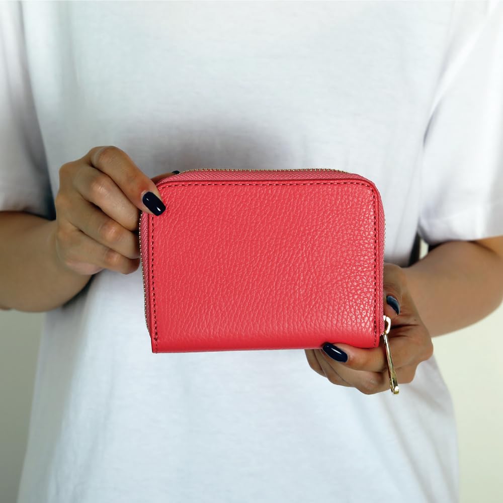 Swing Plus Long Compact Round Genuine Made in Unisex [SWINGPLUS] Wallet, Wallet, Wallet, Zipper, Leather, Italy, Colorful, Unisex, (M (Compact Type),