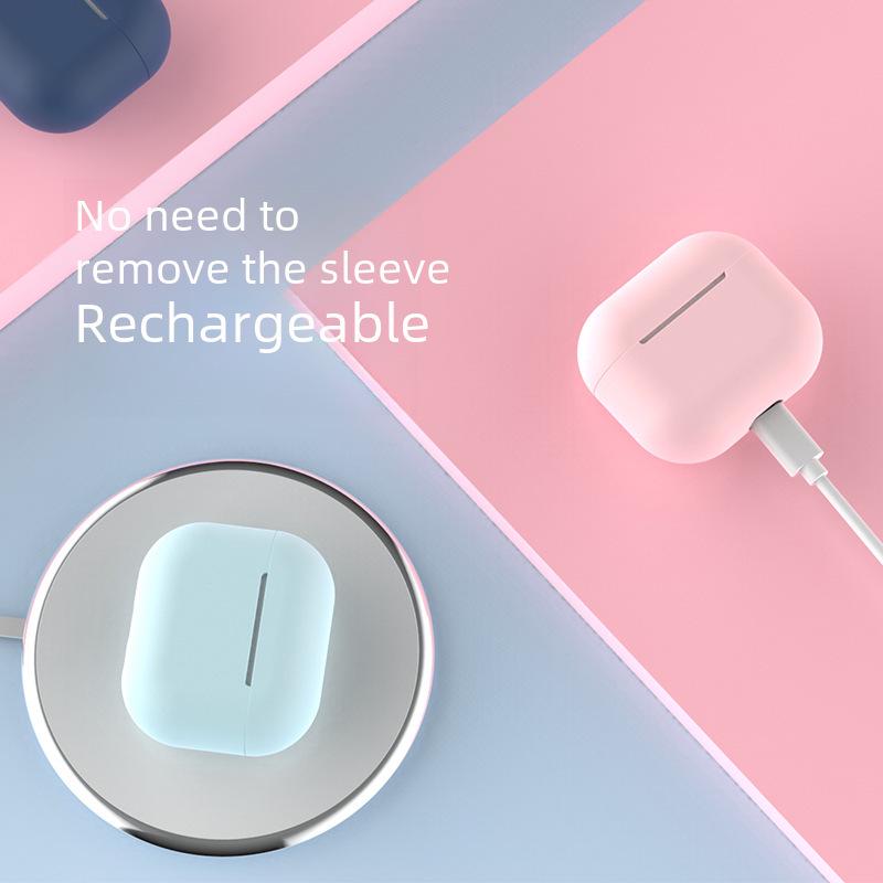 Силиконовый защитный чехол для Apple AirPods 3: Чехол для беспроводной Bluetooth-гарнитуры с защитой от падения