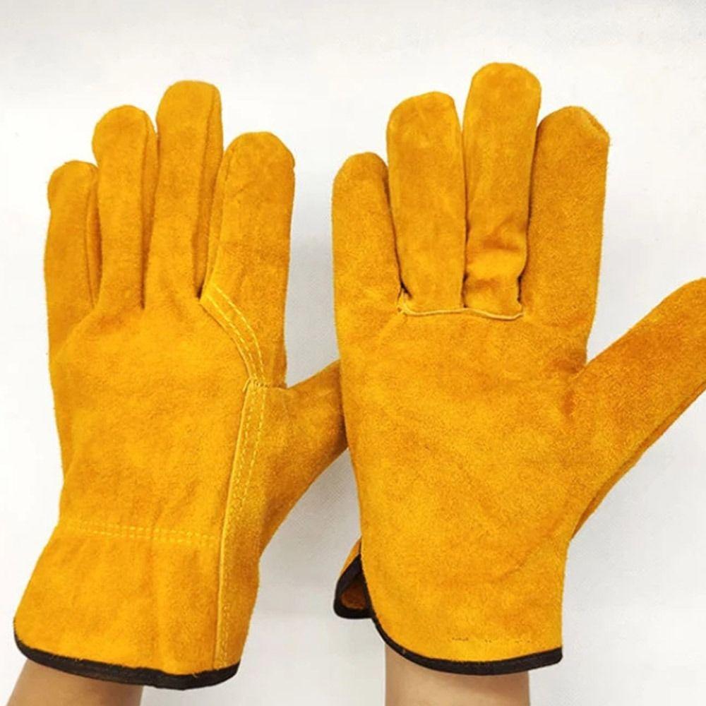 1 пара жаропрочных сварочных перчаток, огнестойкие перчатки сварщика, прочные защитные перчатки для сварки