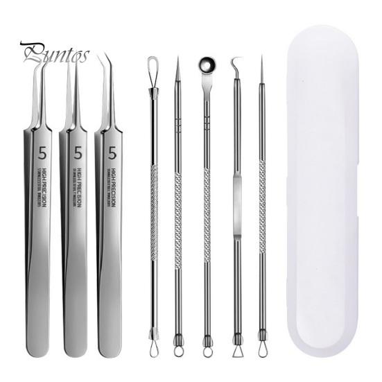 Ультратонкий Нет. 5 ячеек, зажим для прыщей, угрей, игла от прыщей из нержавеющей стали, пинцет, салон красоты, инструменты для очистки пор, ухода за лицом
