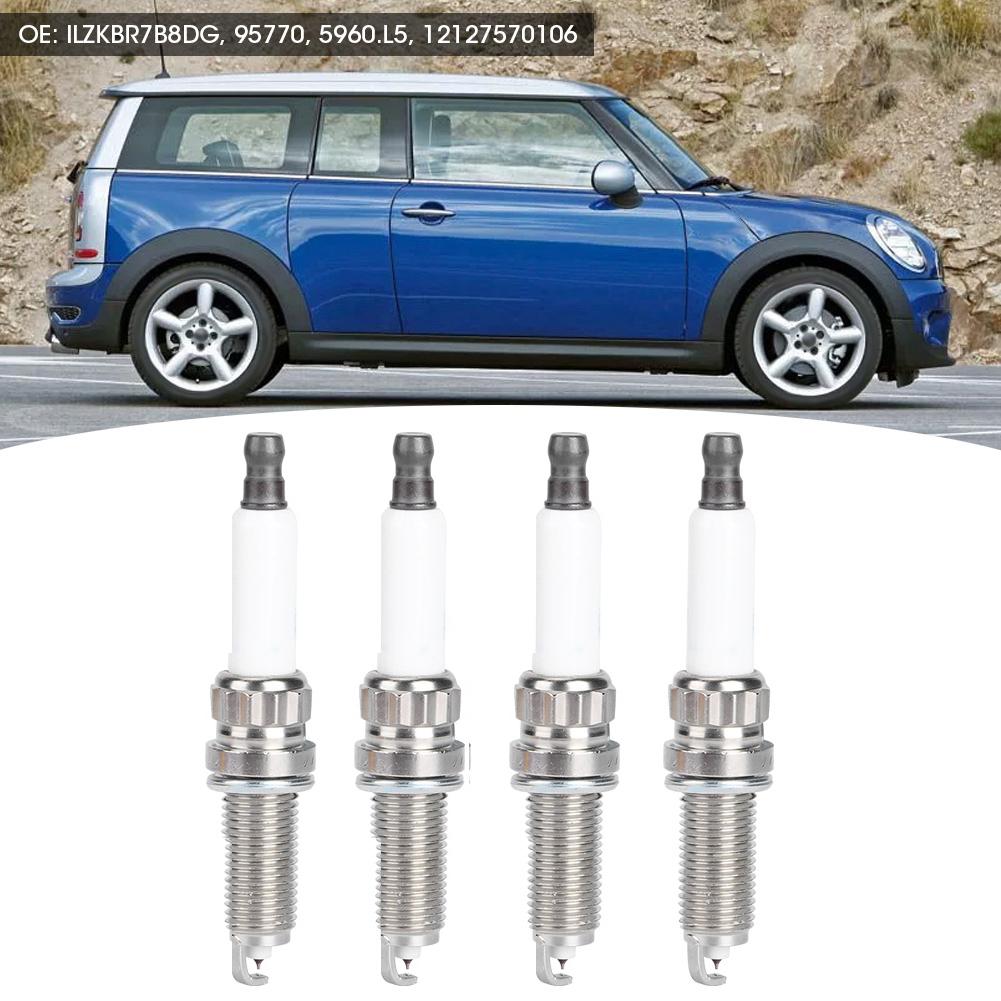 4 шт. Иридиевые свечи зажигания ILZKBR7B8DG подходят для Cooper CITROEN PEUGEOT 1.6L1.6T