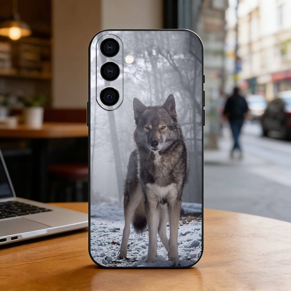 Крутой чехол для телефона с изображением животных-волков для Samsung Galaxy A73, A72, A71, A70, A53, A52, A51, Мягкий силиконовый черный чехол
