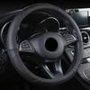 Чехол на руль DERMAY из натуральной кожи для Renault Ford Bmw Lada Opel VW Fiat Mazda Toyota Kia 37-38 см автомобильный руль