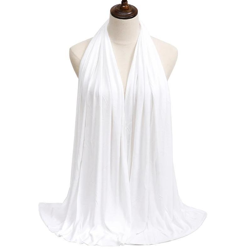 Модал хлопок джерси хиджаб шарф длинный мусульманский платок простой мягкий тюрбан галстук головные повязки для женщин Африка повязка на голову 170x60 см