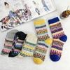 5 пар зимних квадратных утолщенных теплых женских носков из кроличьей шерсти