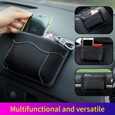 Кожаная сумка для хранения в машине, небольшой органайзер для мусора, подвесной мобильный телефон, сумка-паста для хранения, универсальные аксессуары