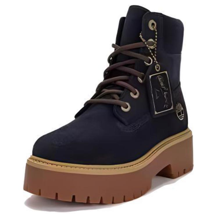 Timberland Водонепроницаемые теплые прочные амортизирующие короткие уличные ботинки женские ботинки синего цвета A62PVW