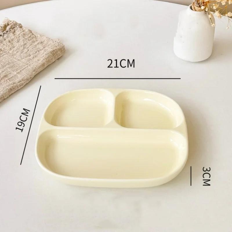 3Grid Тарелки для еды Обеденные тарелки Столовая посуда Тарелка с отделением для столовой Сервировочные тарелки Салат Кухня Экологичная посуда