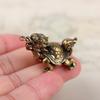 1Pc Retro Brass Mythical Beast Dragon Head Turtle Body Figurines Miniatures Lucky Animal Statue Desktop Ornament Decors