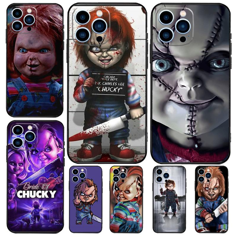 Чехол-кейс для iPhone 17 Pro Max 14 13 12 11 15 16 Pro Max mini 15 Plus 16e 17 Air с изображением куклы Чаки из фильма ужасов