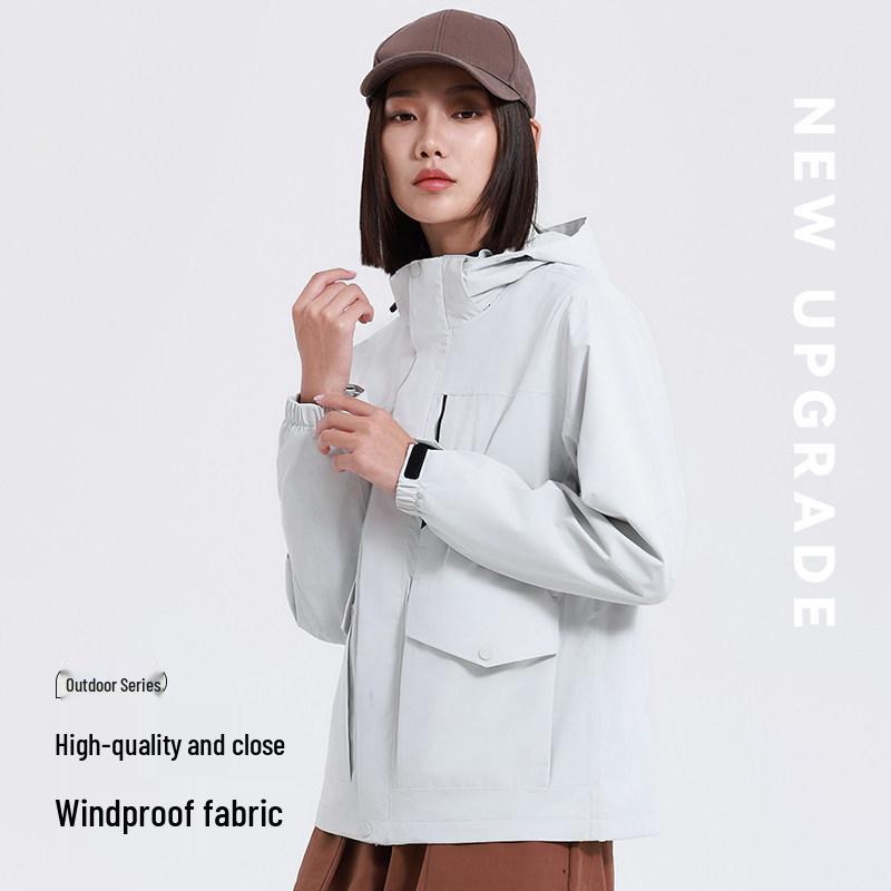 Ветровка с капюшоном и вышивкой для Toyota Honda, рабочая одежда для улицы - Легкая куртка на молнии