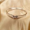 S999 Pure Silver Smooth Sliding Bow Silver Bracelet Fashion and Versatile Foot Silver Bracelet As A Gift for Girls