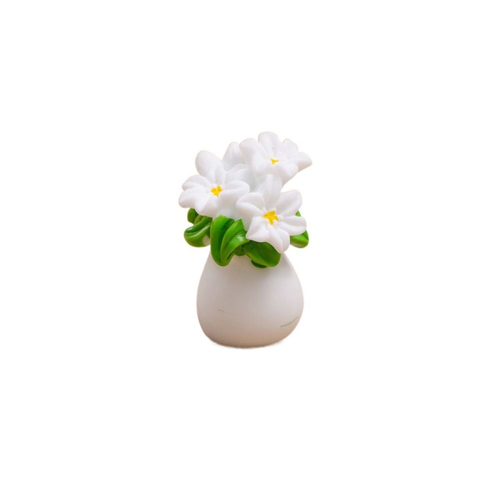 Artificial Mini Flower Potted Resin Resin Flower Model Simulation Potted Plants  For Home Desk