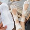 1/4 пары Модные Белые Кружевные Цветочные Бретели Носки-Слипоны Корейские Милые Балетные Носки для Женщин Кавайи Лолита JK Носки для Танцев