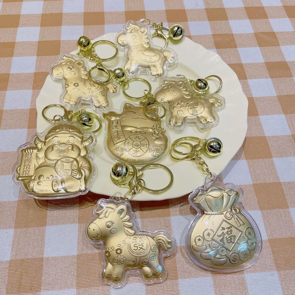 Wealthy Pony Keychain Cartoon Design Bag Pendant Zodiac Horse Keychains Zodiac Horse Year