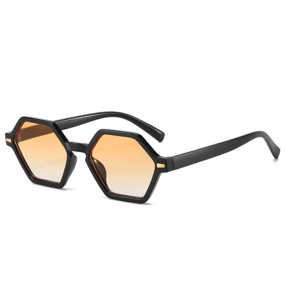 American retro multilateral small frame sunglasses, simple decorative selfie glasses, overseas live broadcast sunshade sunglasses