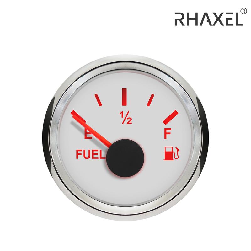 Датчик уровня топлива RHAXEL 0-5В Сигнал 52 мм (2 '') с красной подсветкой 9-32 В для мотоциклов и судов
