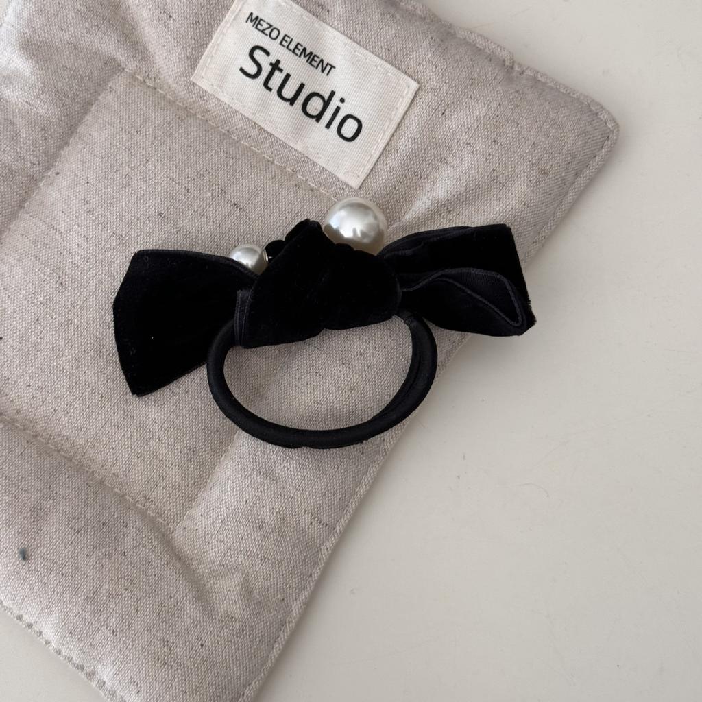 Французская ретро бархатная заколка-банан с жемчужным бантом, осенне-зимний элегантный и стильный аксессуар для волос