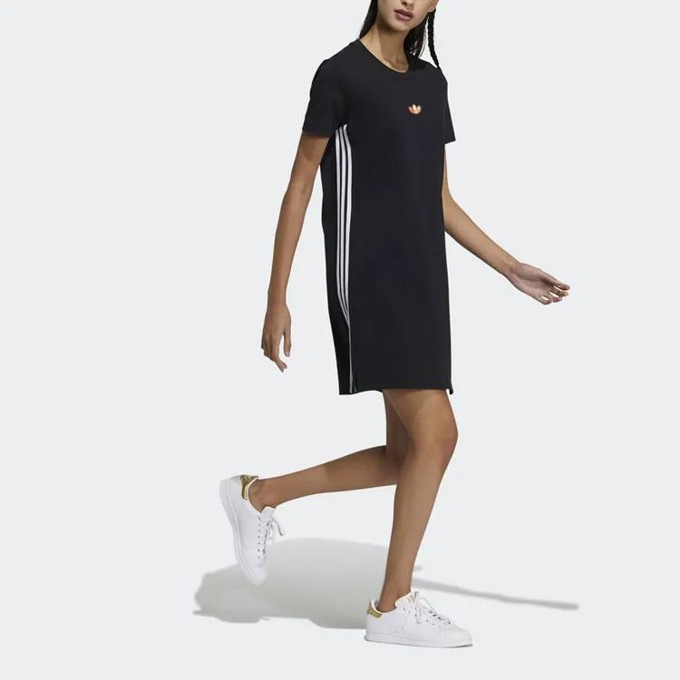 Adidas Originals Short Sleeved Dress Women's Black (Unisex) Short-Sleeved Dresses H39043