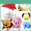 Stylish Bt21 Bag Stuffed Doll Pouch Toy Showcasing Vibrant Patterns Of Tata Van Cooky Shooky Rj Mang And Koya