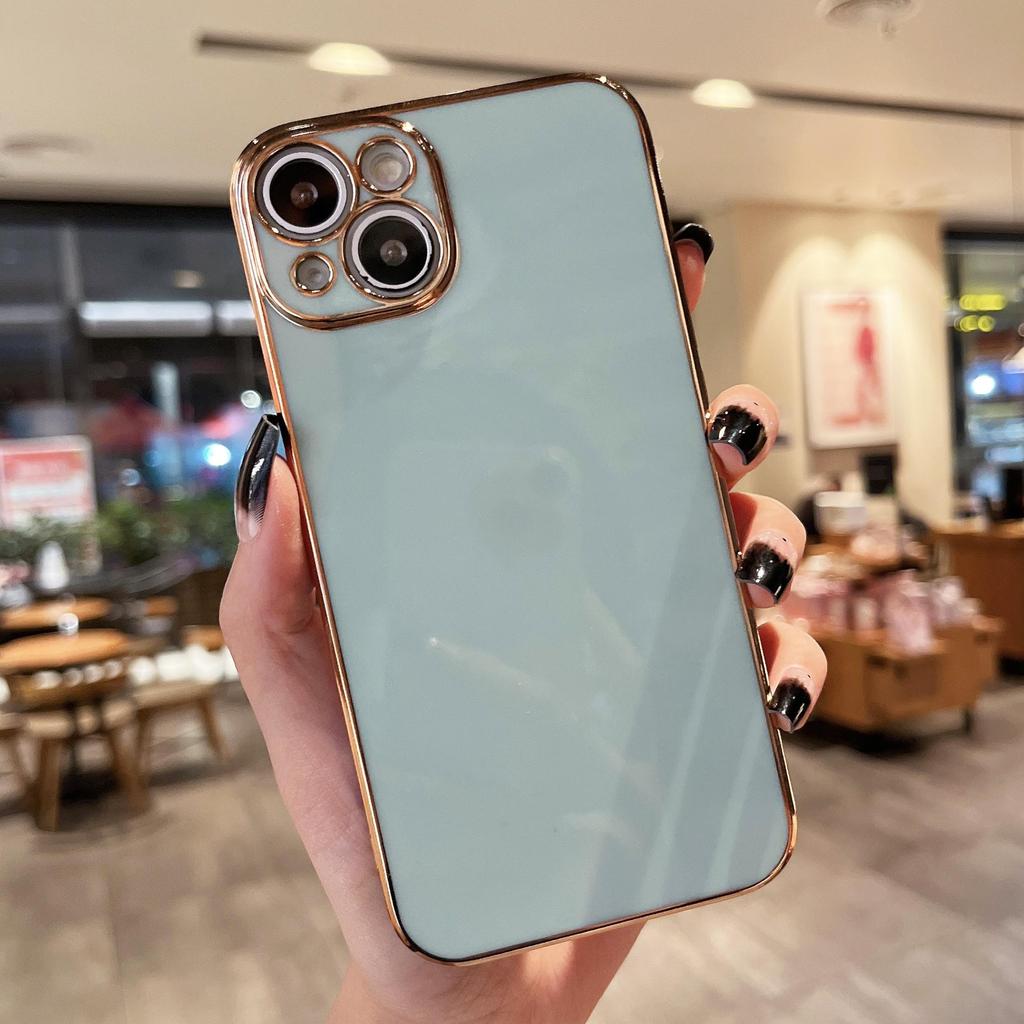 Роскошный 6D гальванический позолоченный блестящий цветной чехол-бампер для телефона для iPhone Samsung Xiaomi Oppo Moto Girls Мягкая силиконовая противоударная задняя крышка