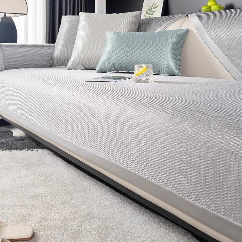 Ice Silk Sofa Cushion, Non-Slip, Advanced Sense, Summer Mat Cushion, Simple Summer Sofa Cover, Armrest Cover Cloth Towel