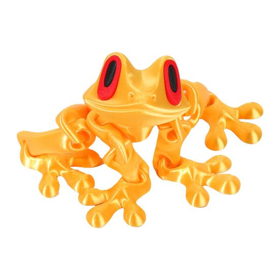 3D-печатная магнитная лягушка, шарнирная лягушка с подвижными суставами, гибкая игрушка для снятия стресса в виде животного для домашнего офиса, холодильника, украшения стола