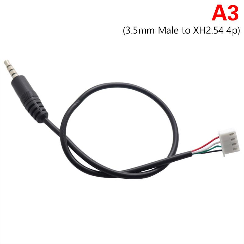 Jack 3.5Mm Aux Audio Cable To Xh2.54 3P Terminal Male To Male Female 3 Core Stereo Audio Cable Amplifier Extended Line