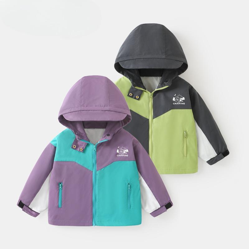 Весна и осень, новая детская повседневная универсальная куртка с капюшоном