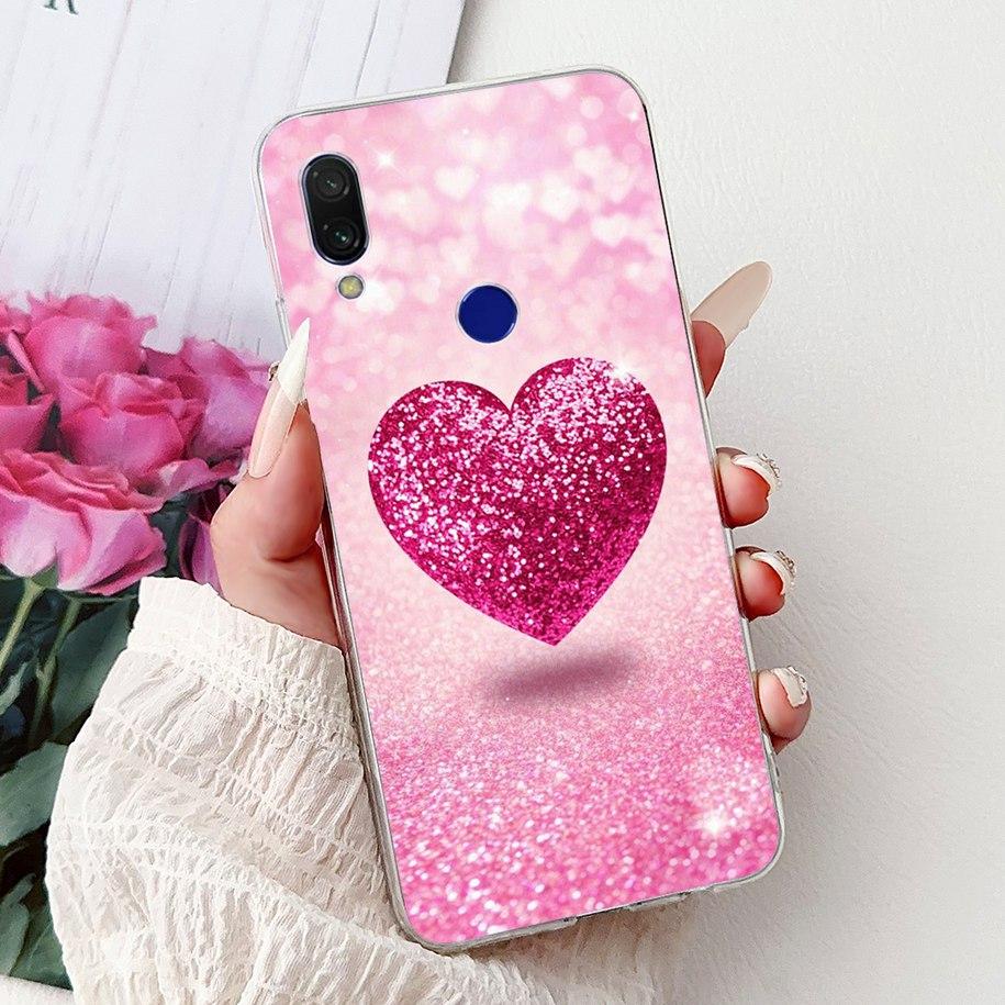 Для чехла Xiaomi Redmi 7 7A Чехол Роскошный Расписной Мягкий Прозрачный Силикон ТПУ Ударопрочный Чехол Для Xiaomi Redmi Note 7 Pro Note7 Coque