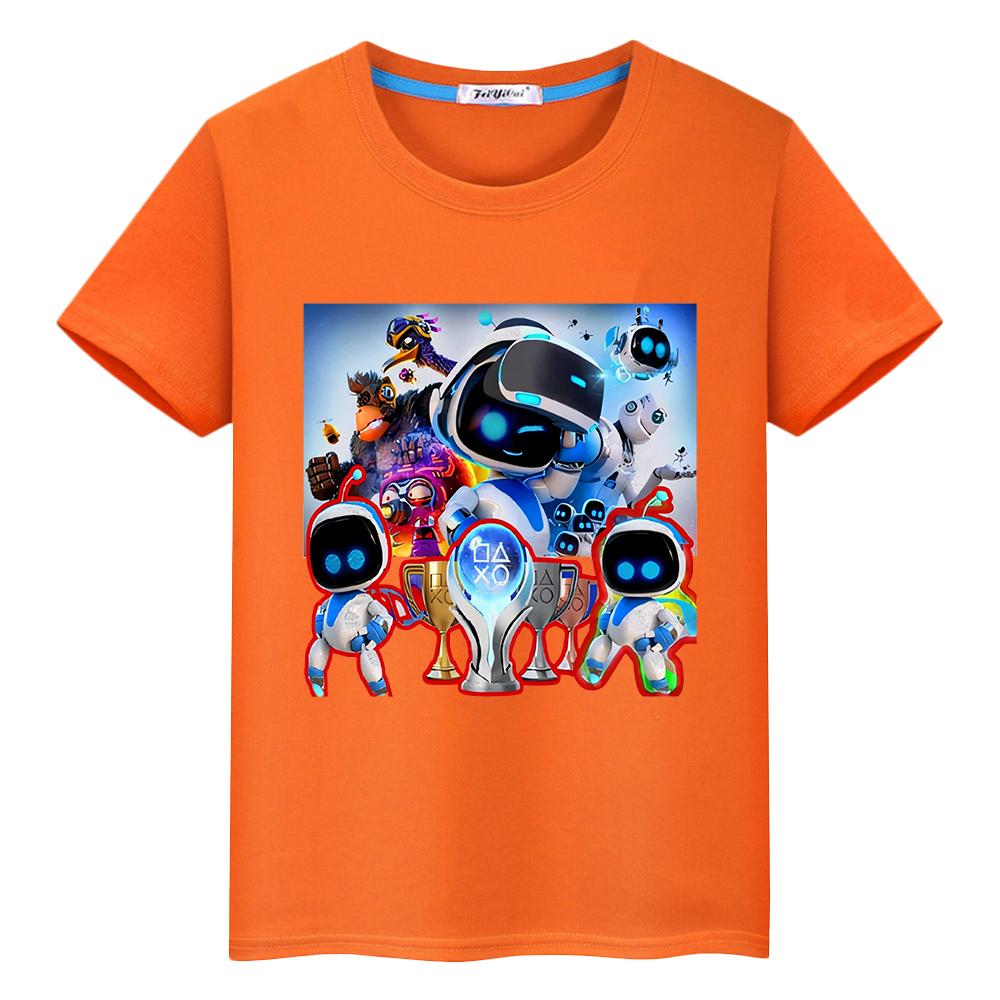 Мальчиковая футболка из 100% хлопка с мультяшным изображением Astro Boy - Аниме Каваий стиль, возраст 10 лет