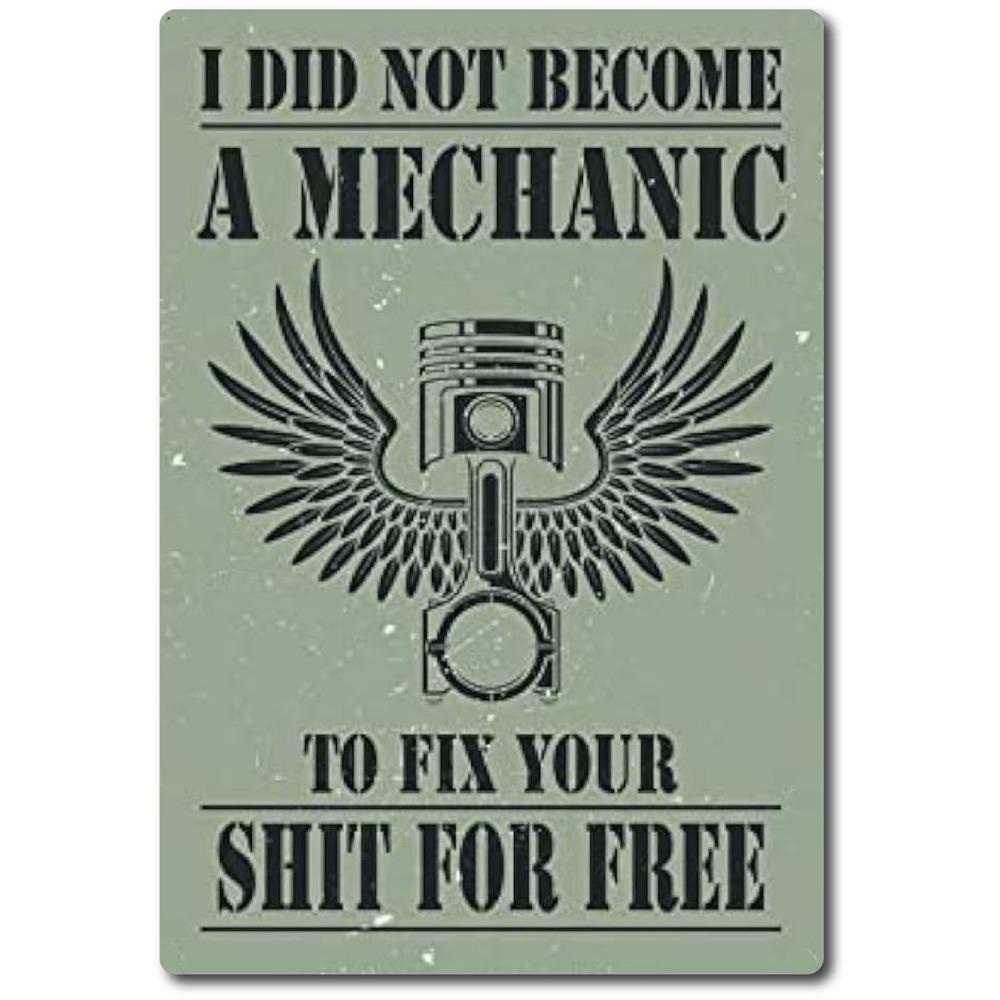 Американская мастерская механика Винтажный Ретро Жестяная Табличка дверь Настенный Декор Металлическая Бар Паб Постер