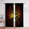 Креативная штора с руническим принтом для спальни, кухни, гостиной, кабинета, декоративный карман для штанги, можно заказать по индивидуальным размерам, 2 шт.